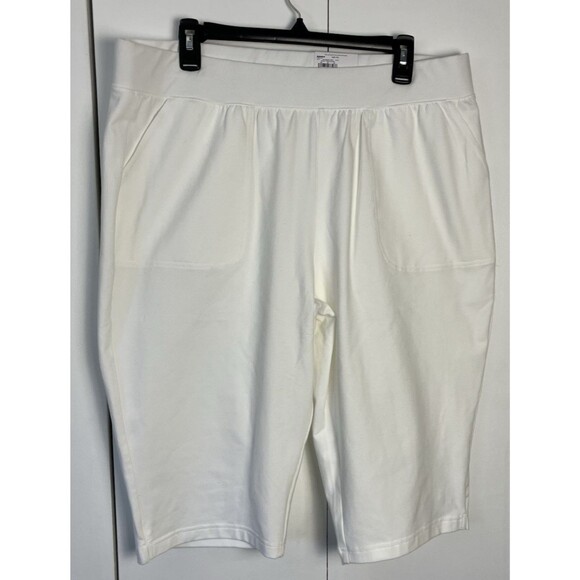 croft & barrow Pants - Croft & Barrow Womens Petite XL Skimmer White Bermuda Shorts NWT